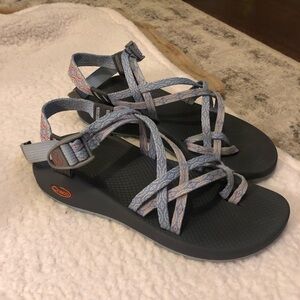 Womens CHACO ZX2 Classic Lt Blue/ Gray Strappy Waterproof Sport Sandal Size 10